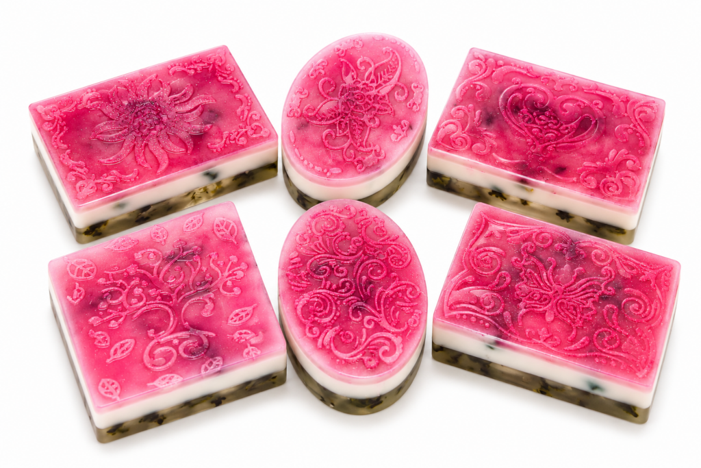 Blushing Rose Loofah Soap Bar